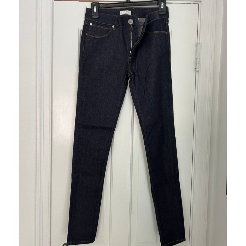 SANDRO Ulrick Brut Mid-Rise Skinny Fit Stretchy Zip Fly Jeans NWT SZ 38 EU
